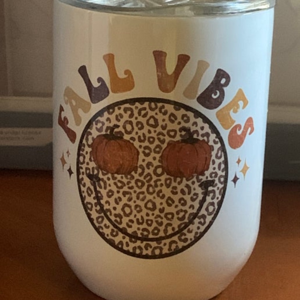 Autumn Wine Cup Leopard Fall Vibes NEW